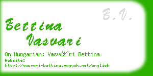 bettina vasvari business card